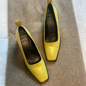 Vagabond Lime Chunky Heel Pumps - Size 40